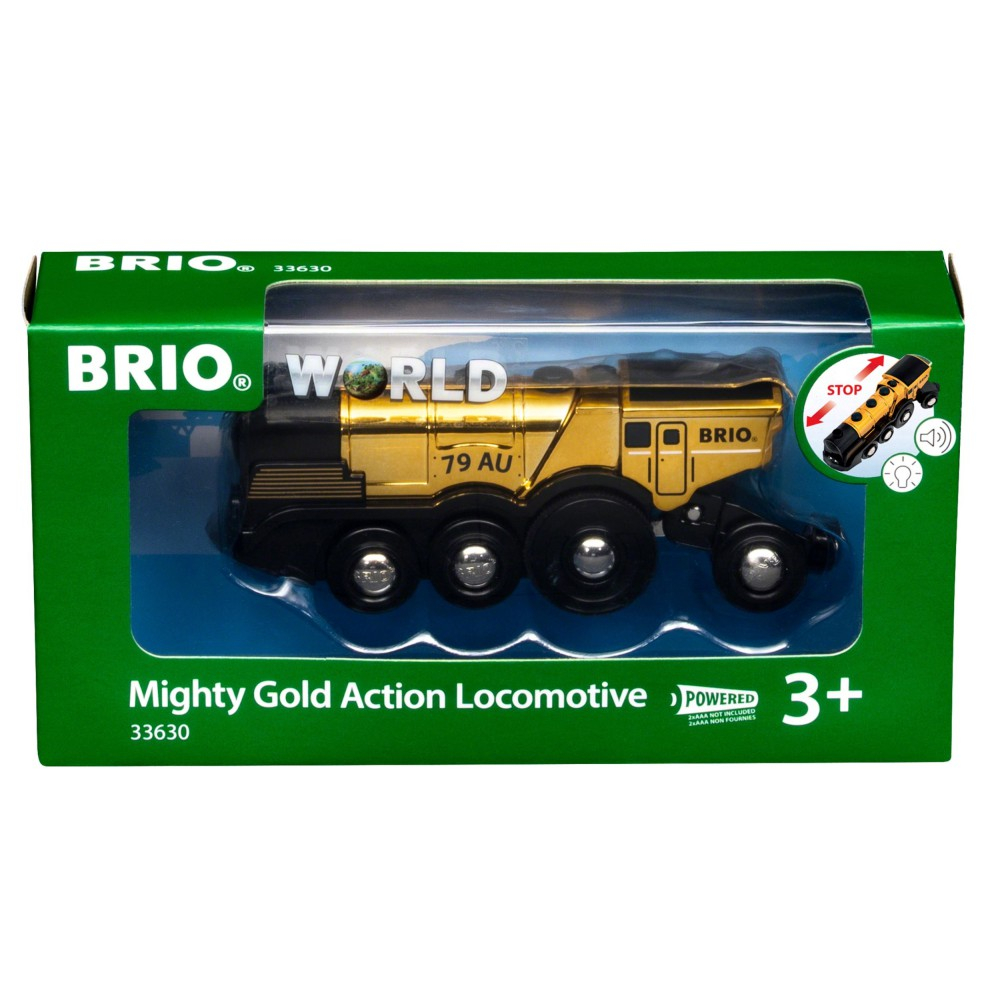 Brio - World Локомотив в металлическом золоте на батарейках 33630