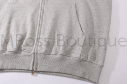 Женская толстовка Vetements серого цвета на молнии