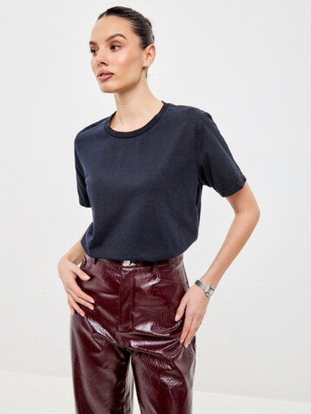 Футболка варёная "Тёмно-синяя"