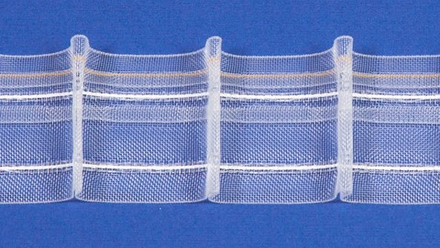 Шторная лента PLACIDO 1:1.5 карандашные складки, цвет прозрачный (ширина 50 мм)