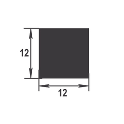 Штанга квадратная Лука 12*12 ШКв 12.2000.500 без окраса