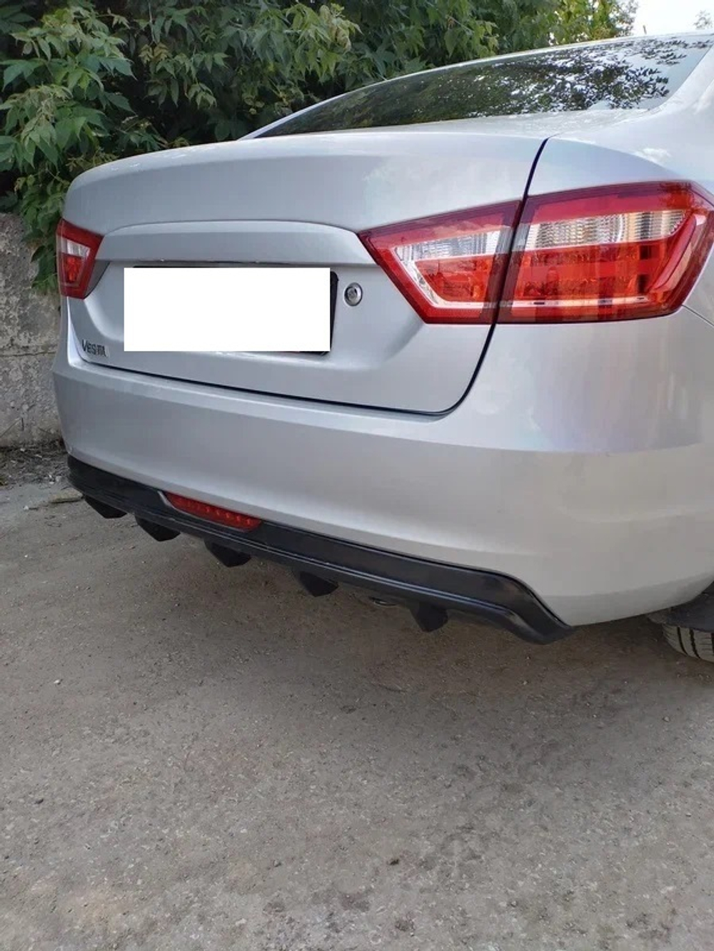 Диффузор заднего бампера VTS шагрень