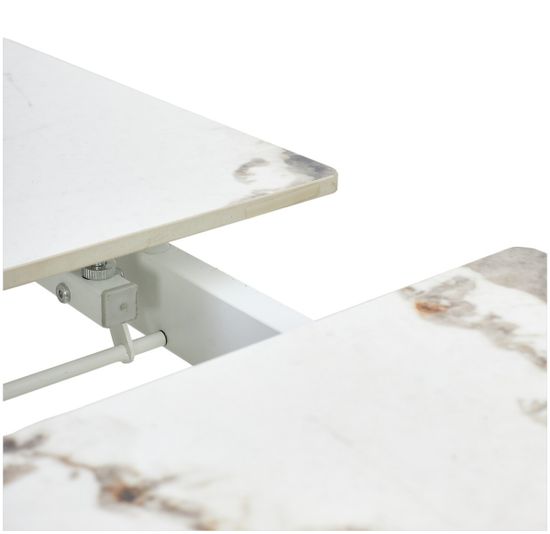 Стол CORNER 120 GLOSS GOLDEN JADE SOLID CERAMIC / WHITE