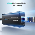 Конвертер USB 3.0 на LAN RJ-45,10/100/1000 Mbps + USB HUB 3 port, 0.2m UGREEN 20265
