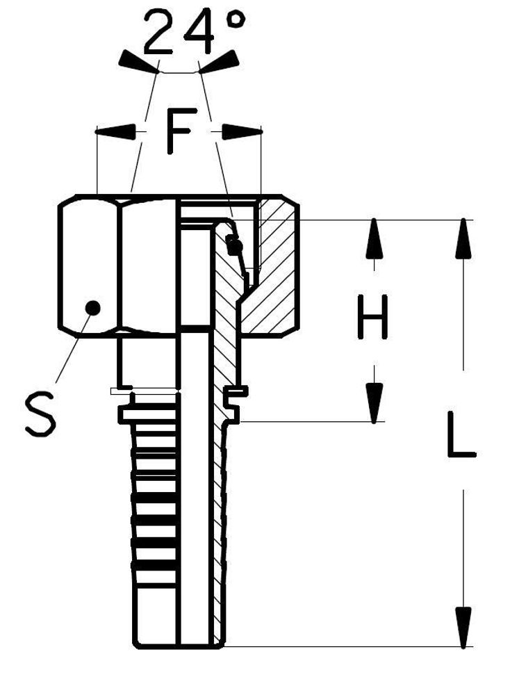 Фитинг DN 08 DKO-L (Г) 16x1.5 10