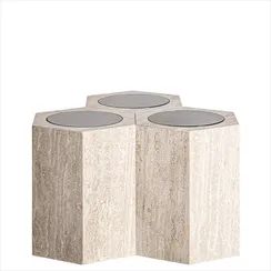 Журнальный столик Thiennes 36123 из травертина