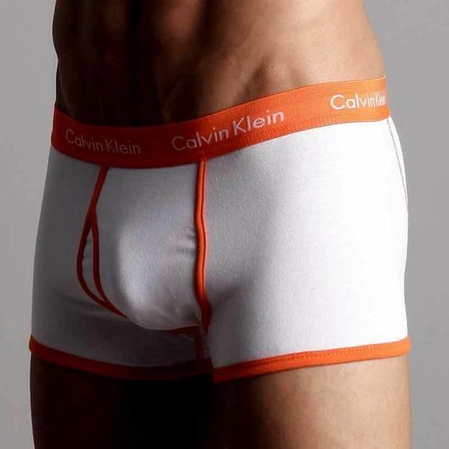 Мужские трусы хипсы Calvin Klein 365 White Orange