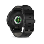 Умные часы Garmin Venu 3 45 мм Безель из сланцевой нержавеющей стали, черный корпус и черный кожаный ремешок