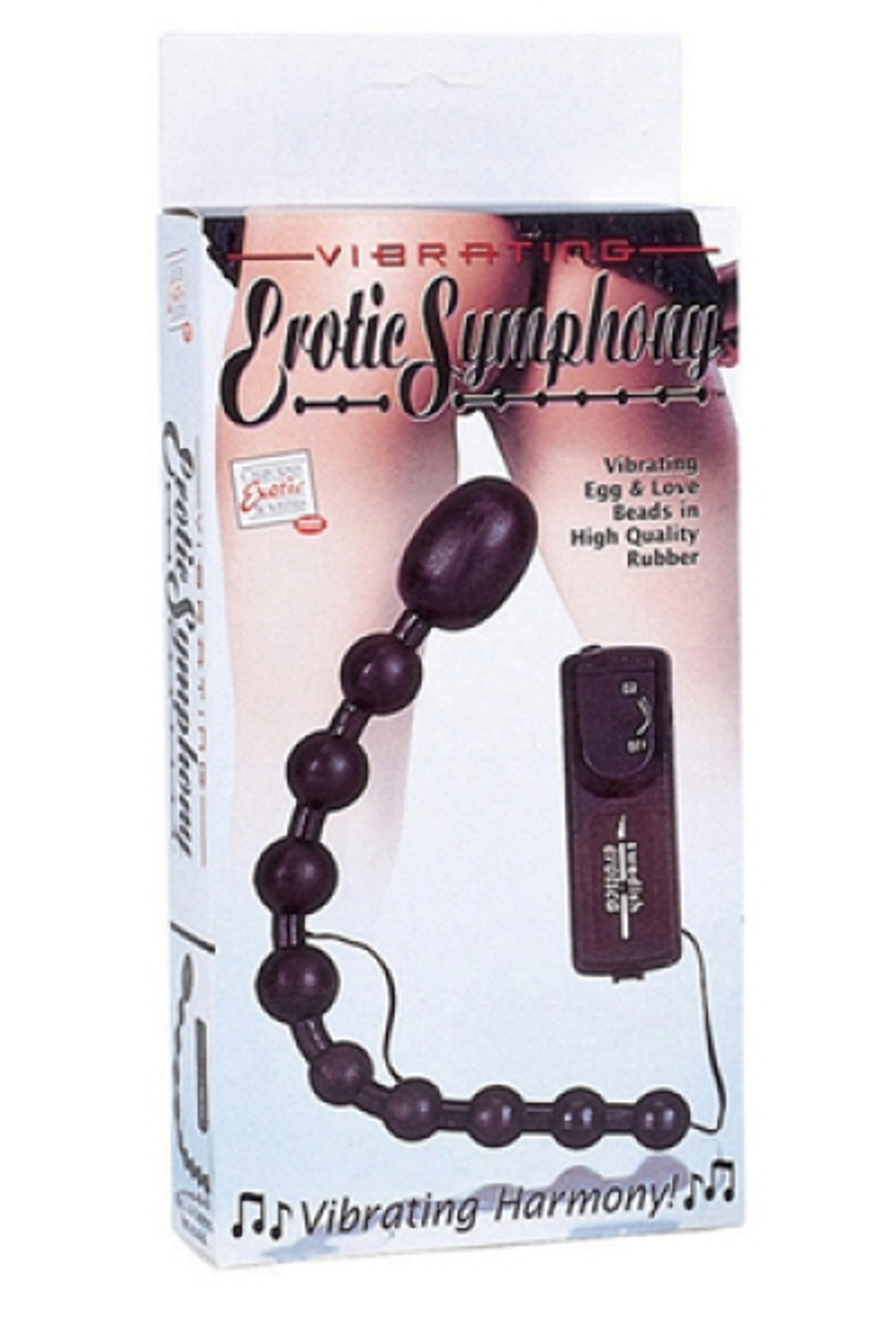 Анальная цепочка Erotic Symphony с вибрацией черная
