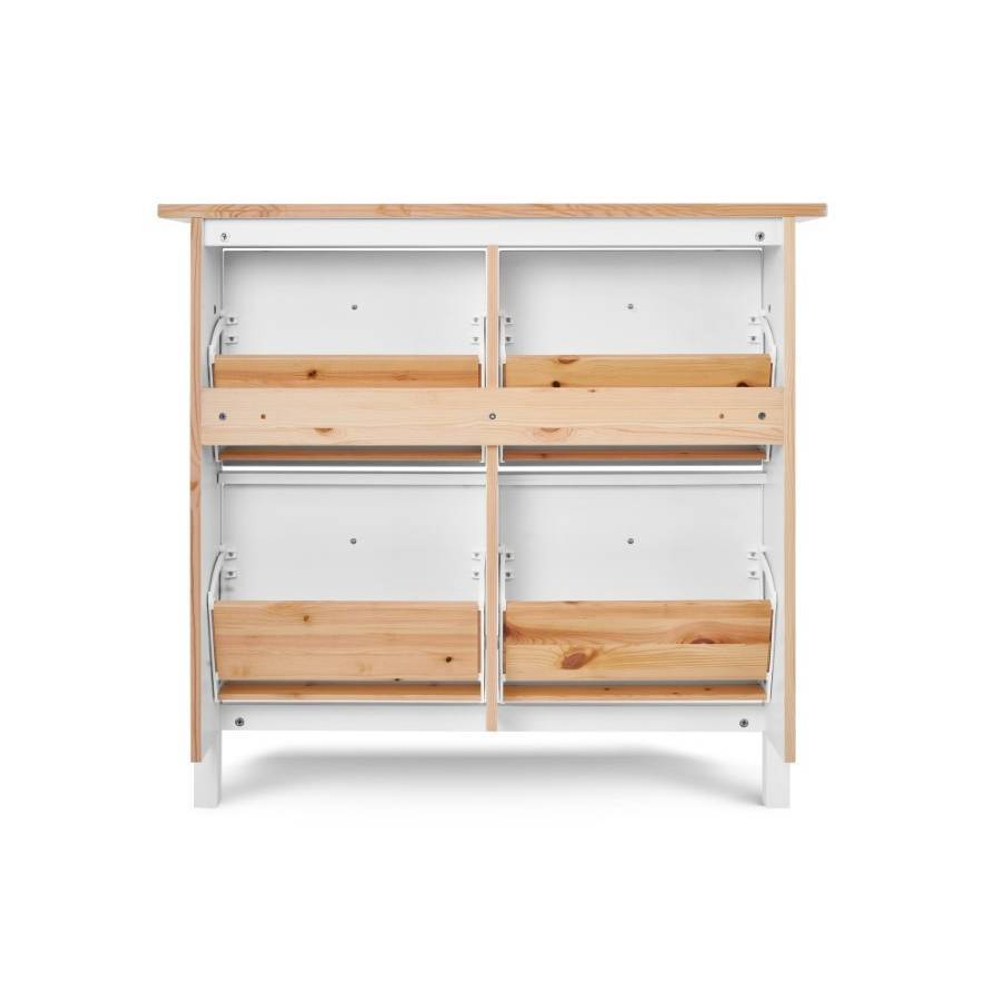 Обувница 4 ящика КЫМОР (HEMNES), 106х101х22 см, белый