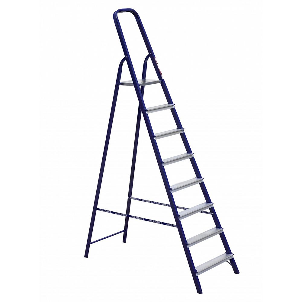 Стремянка стальная 8 ступеней "Алюмет", 24778---