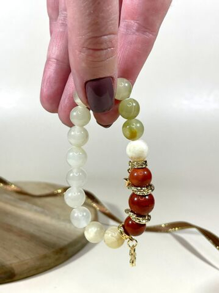 Браслет для Овна, оникс и яшма