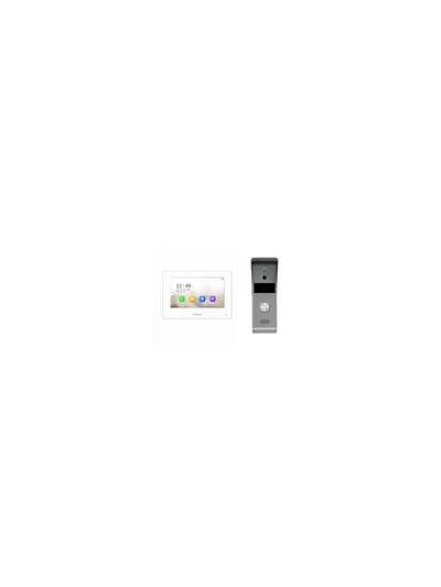 Hikvision DS-D100HKWF Комплект гибридной видеодомофонии, Включаются устройства:, DS-D100P, VDP-H3212W, 1 блок питания 12В, Работа с Hik-Connect