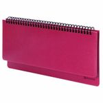 Планинг настольный недатированный (305x140 мм) BRAUBERG "Rainbow", кожзам, 60 л., розовый, 111699