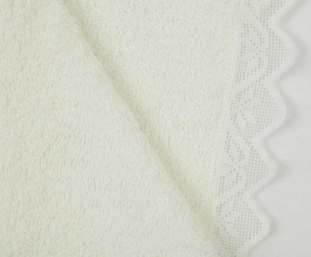 Набор полотенец 3 шт Old Florence Амели и корзинка с коричневой оборкой