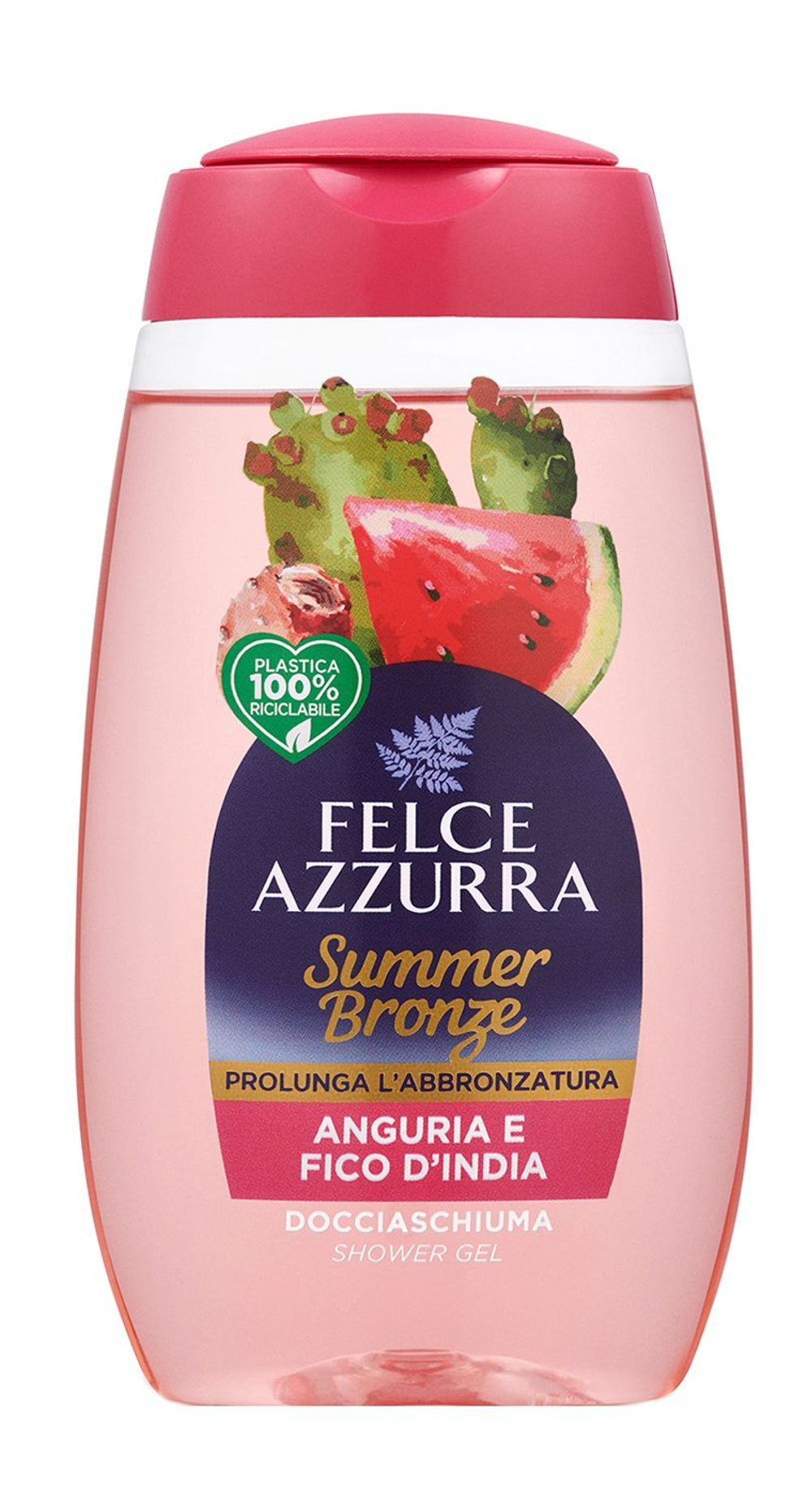 Felce Azurra Гель для душа «Арбуз и Индийская фига» Summer Bronze Watermelon & Prickly Pear Shower Gel 250 мл