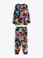 Пижама для мальчика Next 401-849, 2 шт., Черный, Оранжевый, Розовый