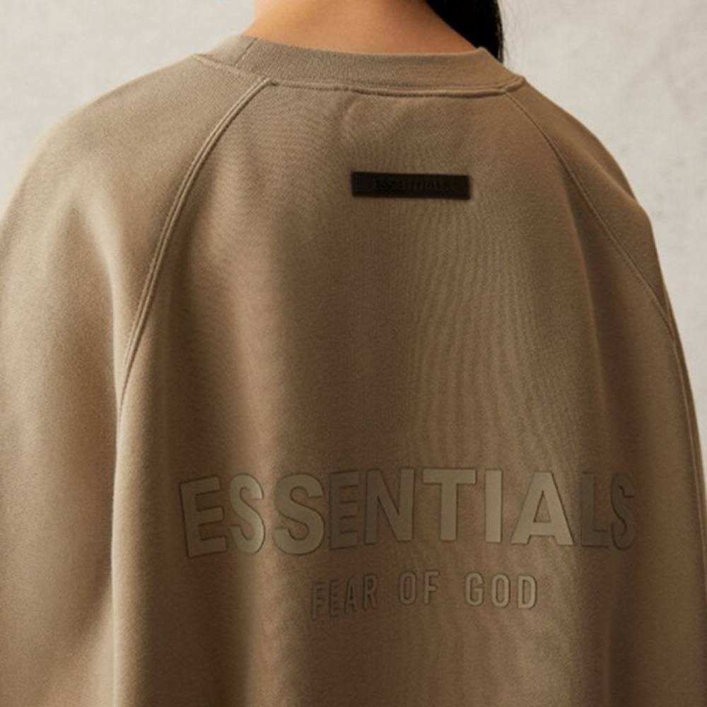 Толстовка Fear of God Essentials SS21 Pull-Over Crewneck Moss Logo, FOG-SS21-580