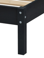 Кровать двуспальная 160х200 Тарва из массива сосны с основанием, серый