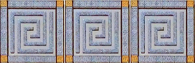 Вставка Пальмира стеклянные (3шт/компл.) серый