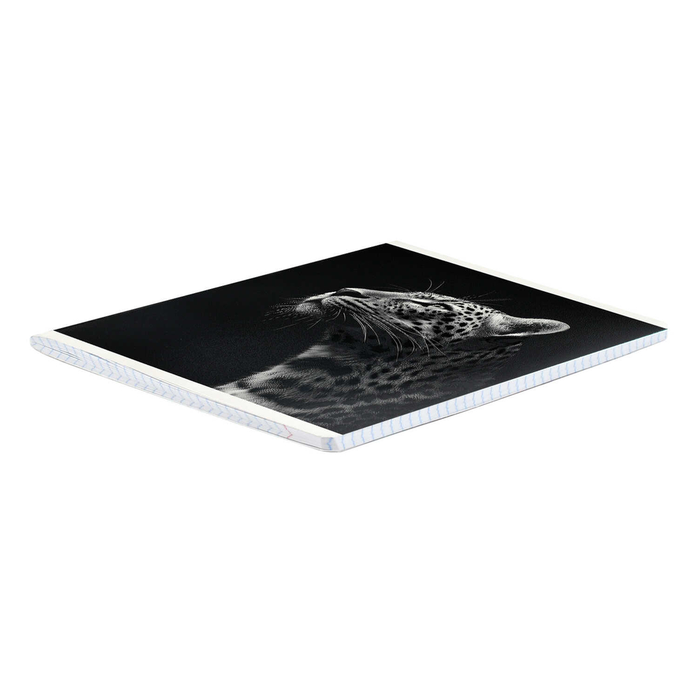 Тетрадь, 48 л, клетка, МОНОХРОМНЫЙ ЛЕОПАРД А5