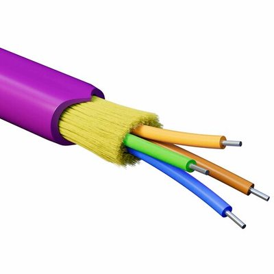 Кабель волоконно-оптический, распределительный, арамидные упрочняющие нити, для внутренней прокладки, нг(А)-HF, 4 ОВ, категория OM4(G.651.1) плотный буфер, 0,4 кН, барабан 500 м