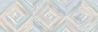 Декоративная плитка ALMA Ceramica DWU11MDS406 Medis 60x20 бежевая / голубой глянцевая с орнаментом