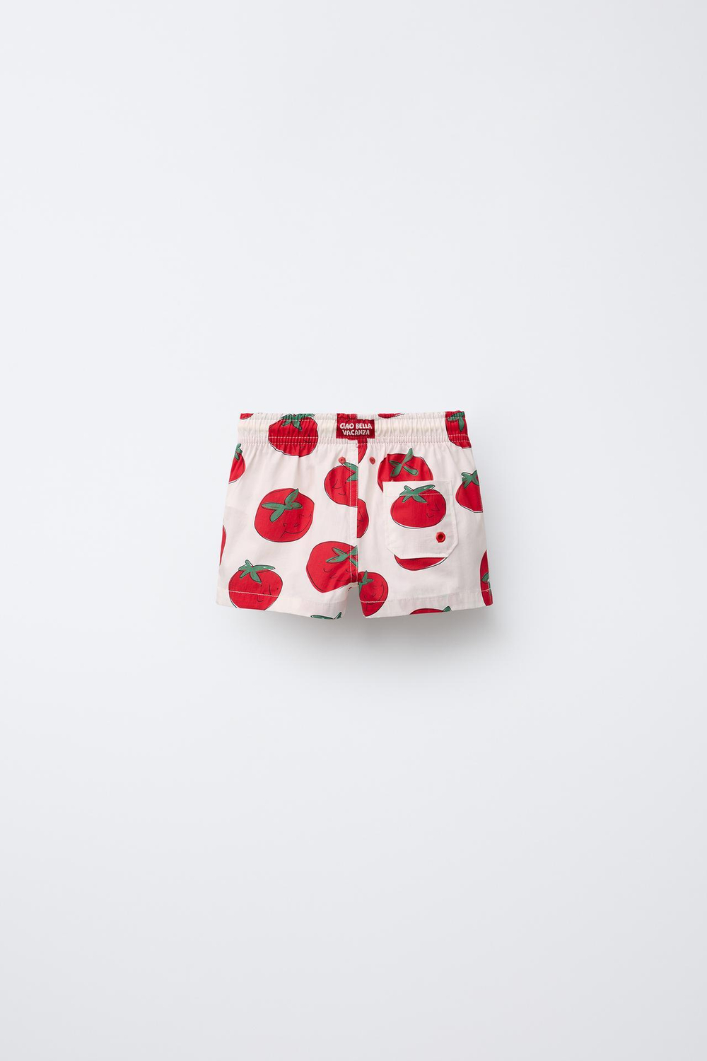 ZARA ПЛАВКИ ИЗ ТКАНИ С ПРИНТОМ, КРАСНЫЙ