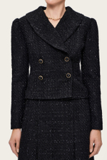 Черная твидовая юбка-миди "Эдит"