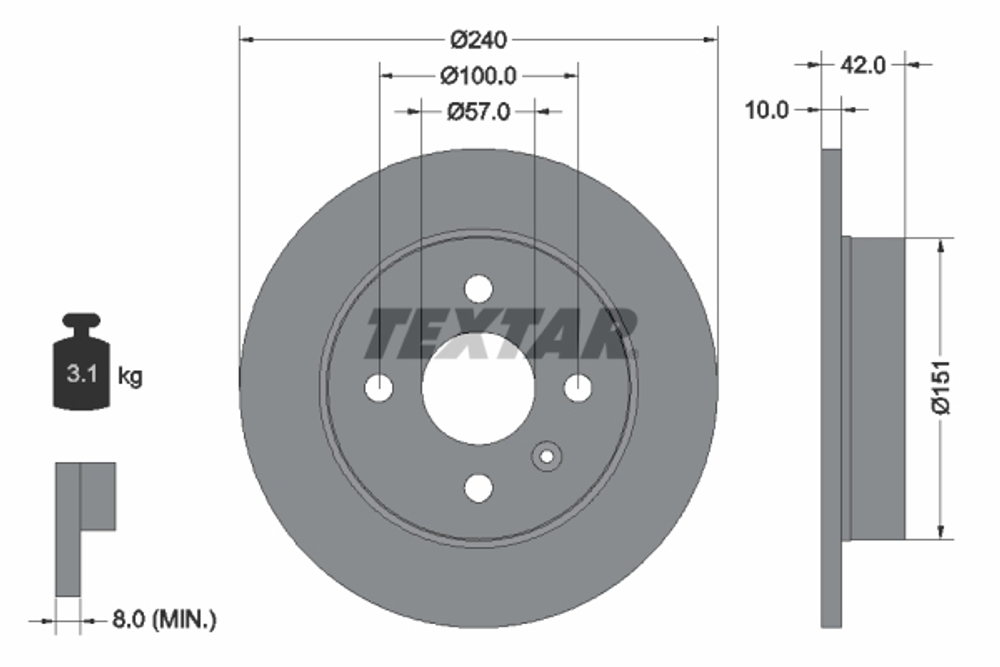 TEXTAR - 92092003-TET - Brake Disc