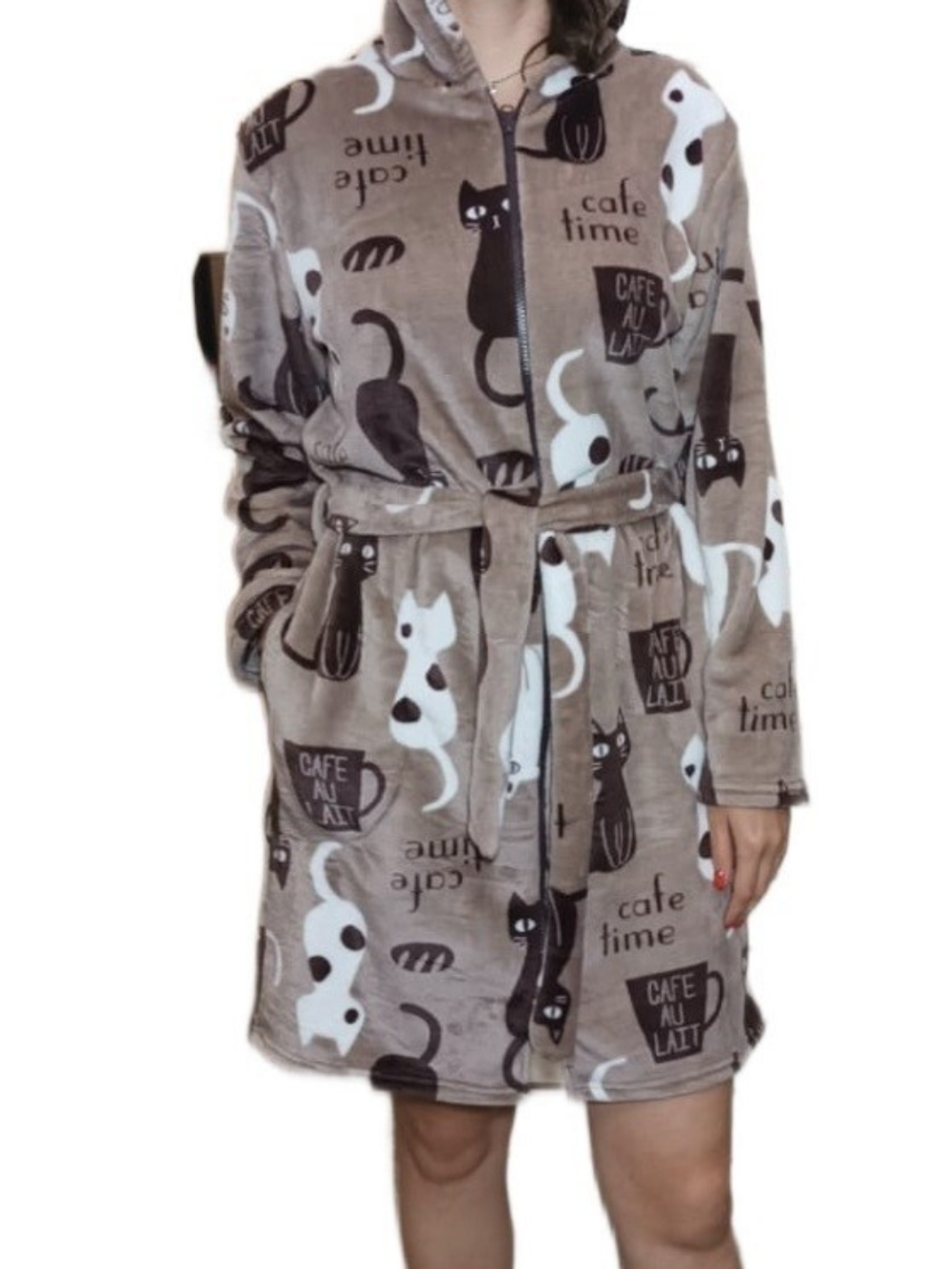 26081 Халат женский на молнии (велсофт) (56)