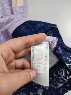 Лонг в горошек лавандовый на 14-15 лет