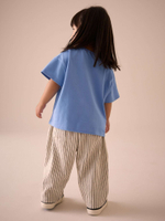 Футболка и брюки в комплекте для девочки Next E51-374, Бежевый, Синий