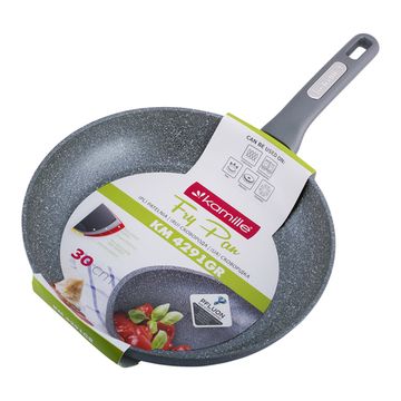 Сковорода 30 см. из литого алюминия Kamille KM 4291GR с мраморным покрытием