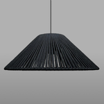 подвесной плетенный абажур черный Д40
