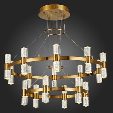 SL6007.203.32 Люстра подвесная ST-Luce Латунь/Прозрачный LED 32*2,5W 4000K GEMINA