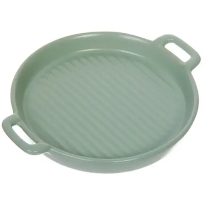 Блюдо керамическое «Акварель» 19*2,5см, нежно-зеленое