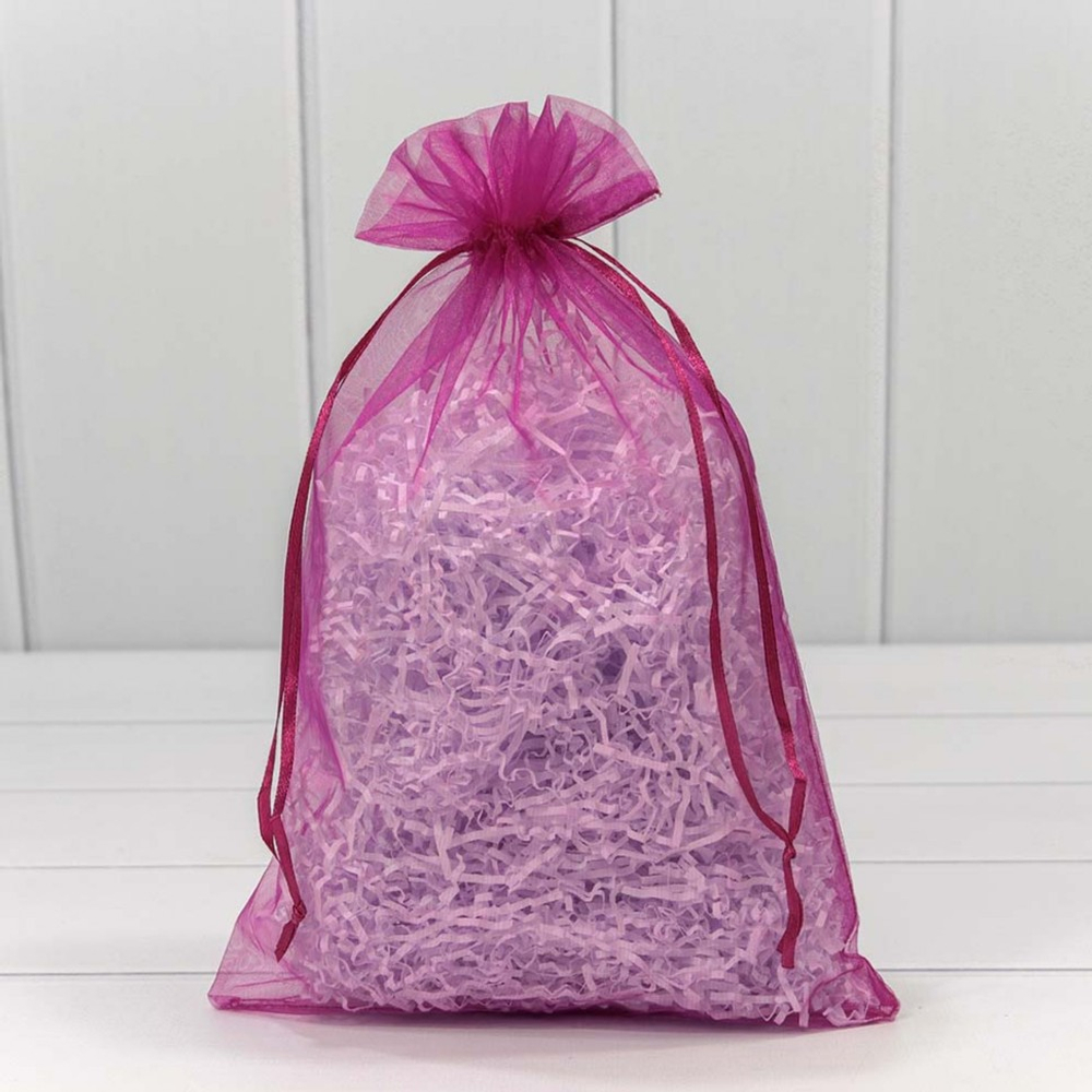 Мешочек 20х30см Органза (Малиновый)