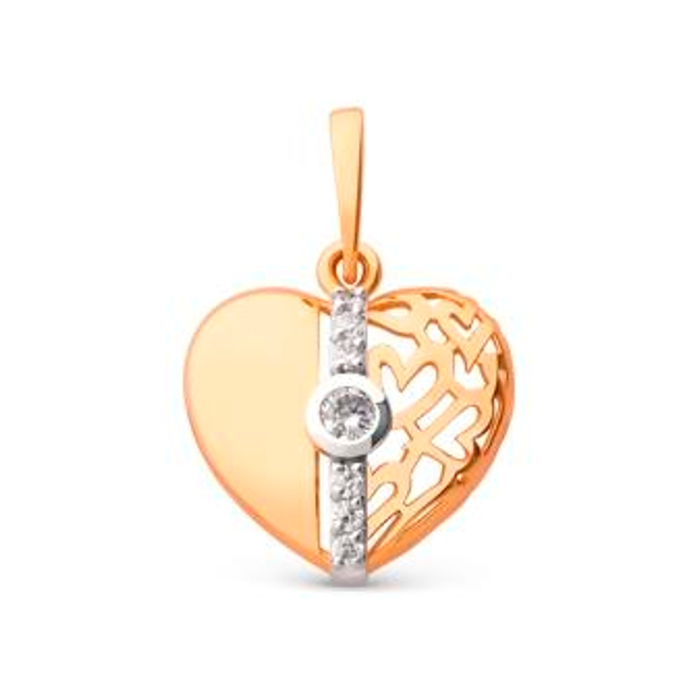 Подвеска из золота с фианитами