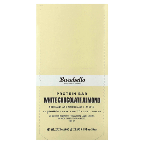 Barebells, Протеиновый батончик, белый шоколад и миндаль, 12 батончиков, 55 г (1,94 унции)
