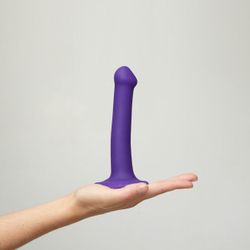 Гибкий фаллоимитатор Strap-on-me Dual Density Medium на присоске, фиолетовый