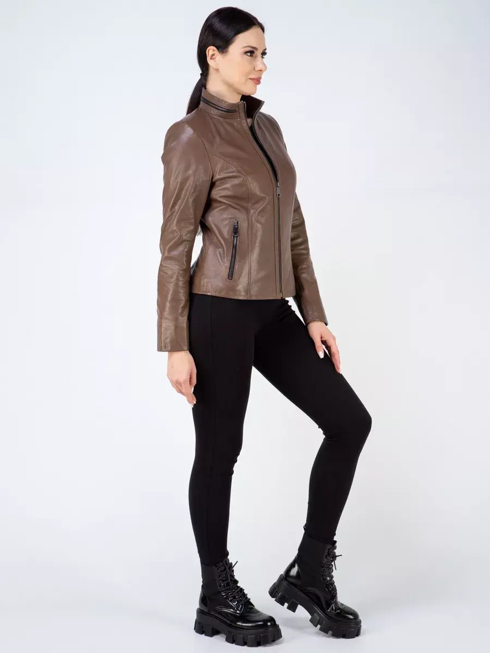 Куртка кожаная демисезонная