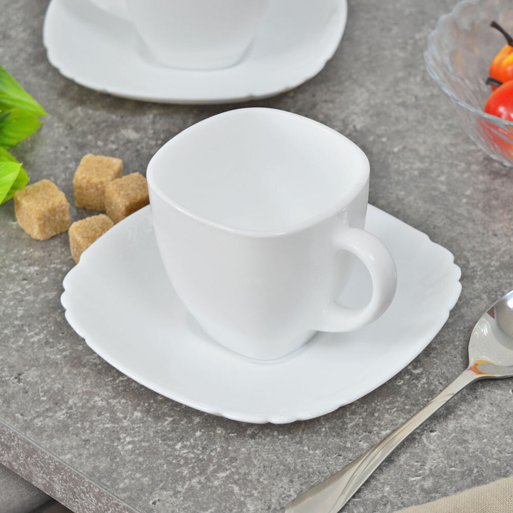 BASIC Чайный набор 12 предметов 220мл белый