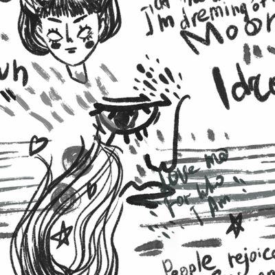 черно-белый андеграунд. Фигуры на белом. Графика