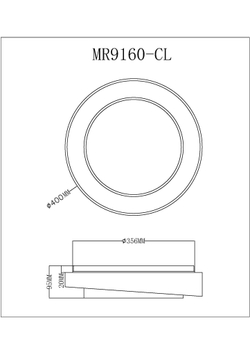 Потолочный светодиодный светильник с пультом MyFar Rhea MR9160-CL
