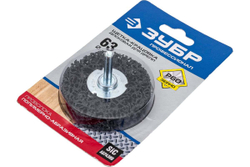 Щетка дисковая ПРОФЕССИОНАЛ (63 мм; нейлоновая проволока с абразивным покрытием) для дрели ЗУБР 35162-063_z01