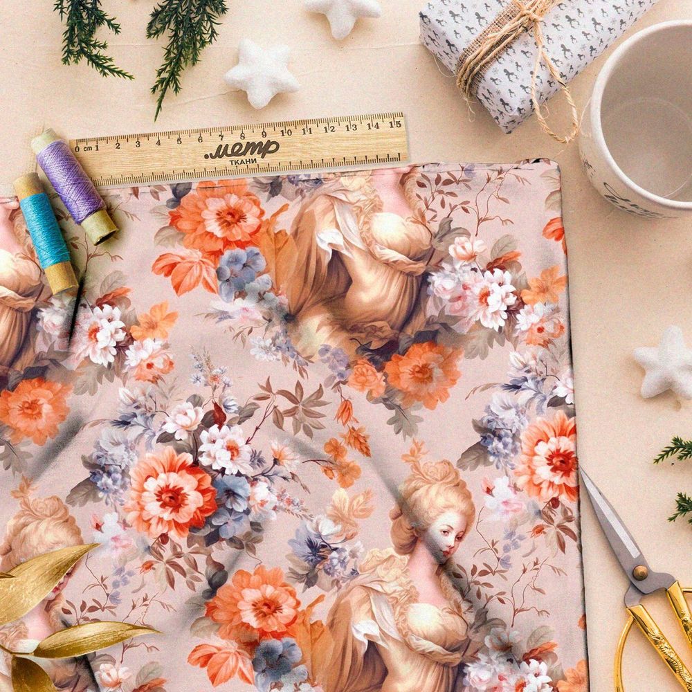 Ткань премиум бифлекс осенние мелодии