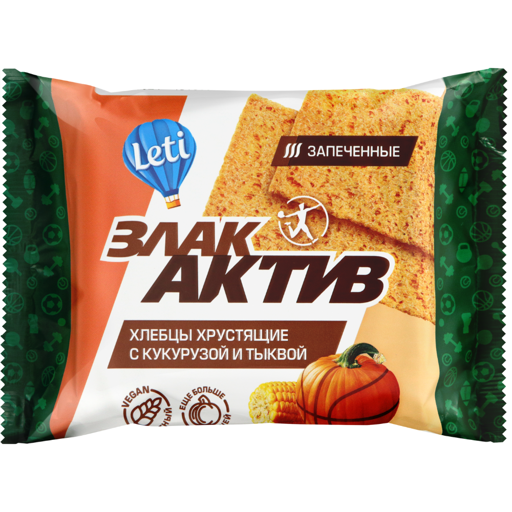 Хлебцы Злак Актив с кукурузой и тыквой 60 гр