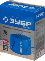 ЗУБР 76 мм, сталь Р6М5, Биметаллическая коронка (29531-076)