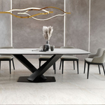 Стол Toros 200 овальный, керамика матовая белая